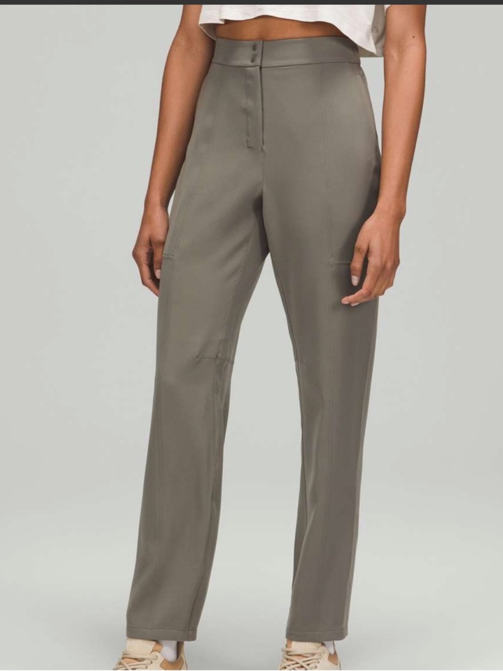 Lululemon Dynamic Days Travel Pant Grey Sage Size 26 Comfy Quick Dry Sleek Casua - Picture 3 of 9